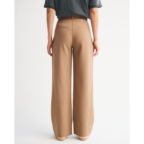 NWT A&F Abercrombie & Fitch Sloane Tailored Wide Leg Pant Size 22S Tan Trouser - Picture 13 of 13